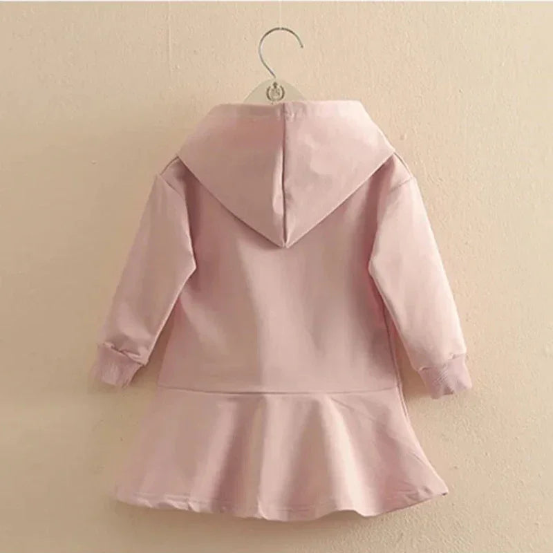 Vestido de Moletom Elegante com Capuz Sofia para Meninas Ama Mamma - Ama Mamma