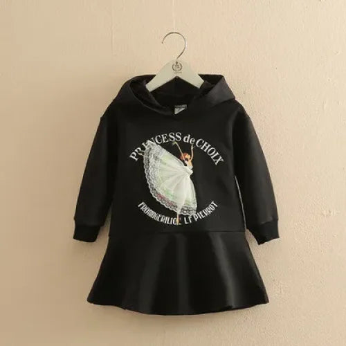 Vestido de Moletom Elegante com Capuz Sofia para Meninas Ama Mamma - Ama Mamma