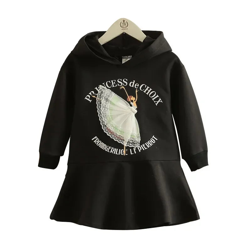 Vestido de Moletom Elegante com Capuz Sofia para Meninas Ama Mamma - Ama Mamma