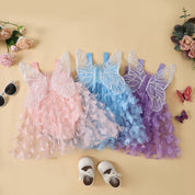 Vestido Tule Franzido Borboleta | 0-24 Meses - Ama Mamma