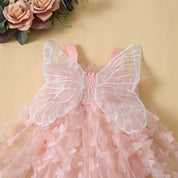 Vestido Tule Franzido Borboleta | 0-24 Meses - Ama Mamma