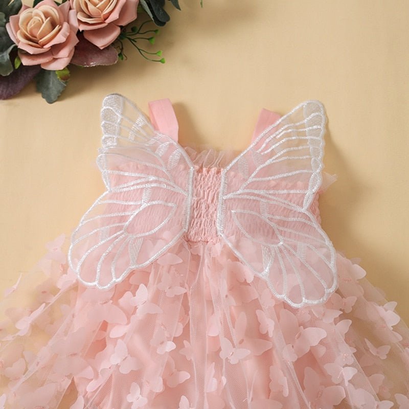 Vestido Tule Franzido Borboleta | 0-24 Meses - Ama Mamma