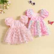 Vestido Tule Borboletinhas Manga | 6-4 Anos - Ama Mamma