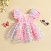 Vestido Tule Borboletinhas Manga | 6-4 Anos - Ama Mamma