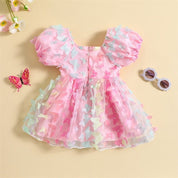 Vestido Tule Borboletinhas Manga | 6-4 Anos - Ama Mamma