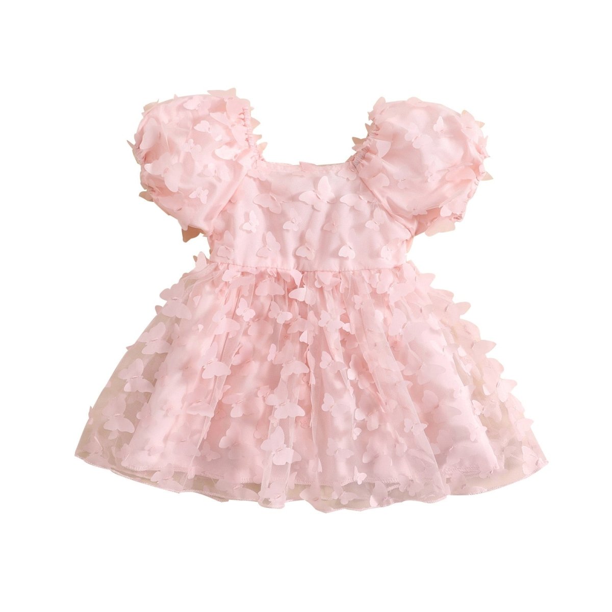 Vestido Tule Borboletinhas Manga | 6-4 Anos - Ama Mamma