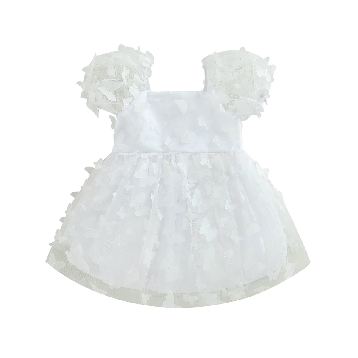 Vestido Tule Borboletinhas Manga | 6-4 Anos - Ama Mamma