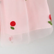 Vestido Tule Cereja Jeans | 6-3 Anos - Ama Mamma