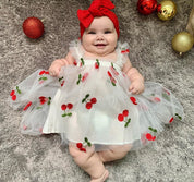 Vestido Tule Cerejinha - Ama Mamma