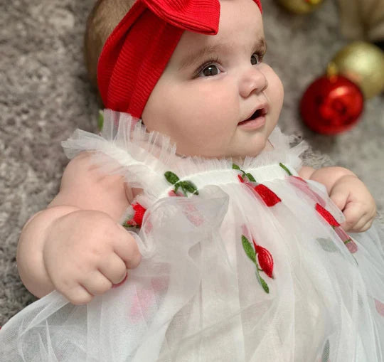 Vestido Tule Cerejinha - Ama Mamma