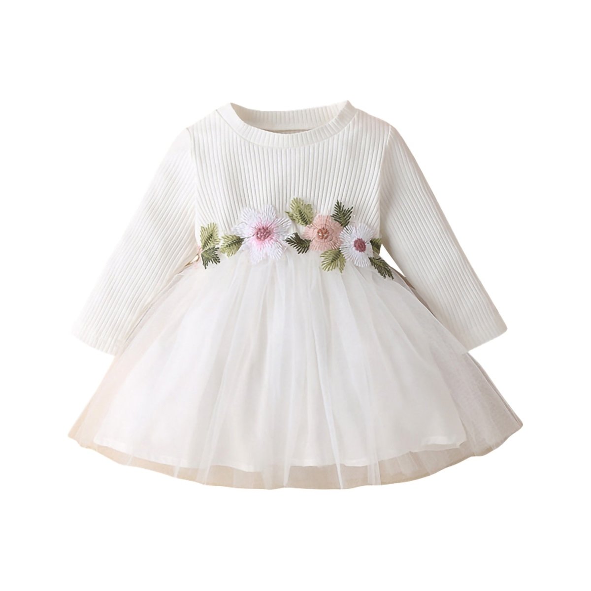 Vestido Tule Floral | 0-24 Meses - Ama Mamma