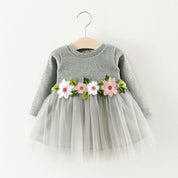 Vestido Tule Floral | 0-24 Meses - Ama Mamma
