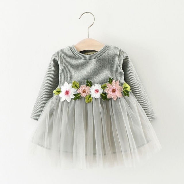 Vestido Tule Floral | 0-24 Meses - Ama Mamma
