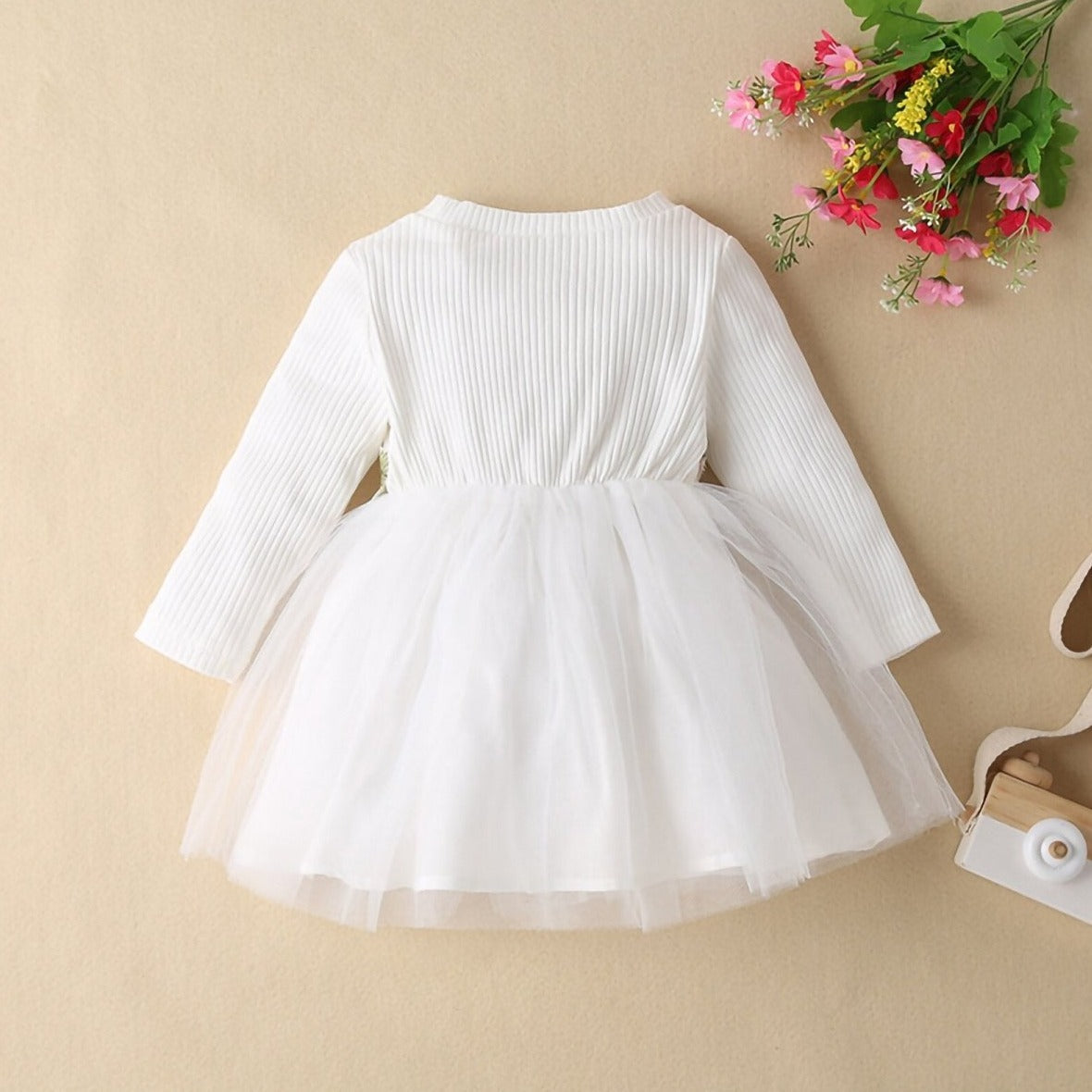 Vestido Tule Floral | 0-24 Meses - Ama Mamma