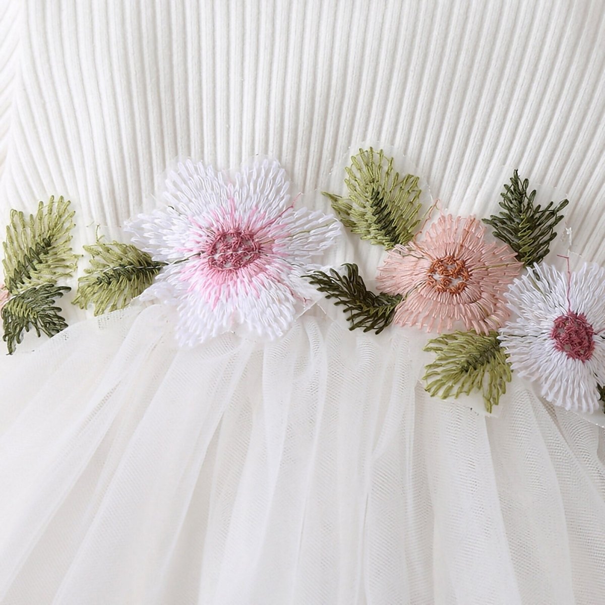Vestido Tule Floral | 0-24 Meses - Ama Mamma