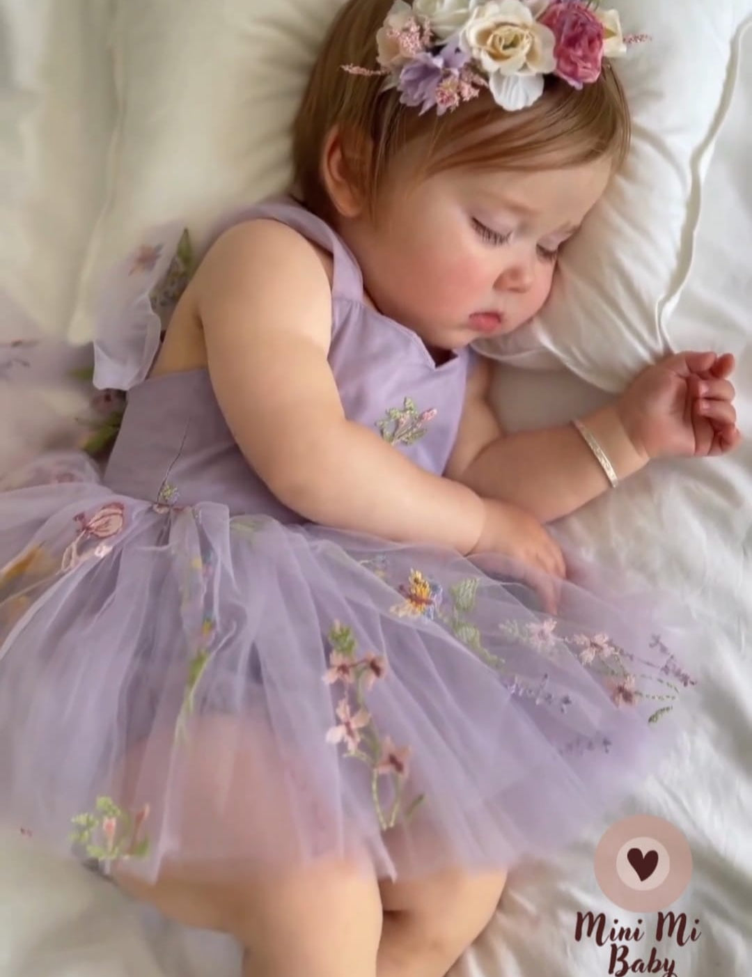 Vestido Tule Flores - Ama Mamma