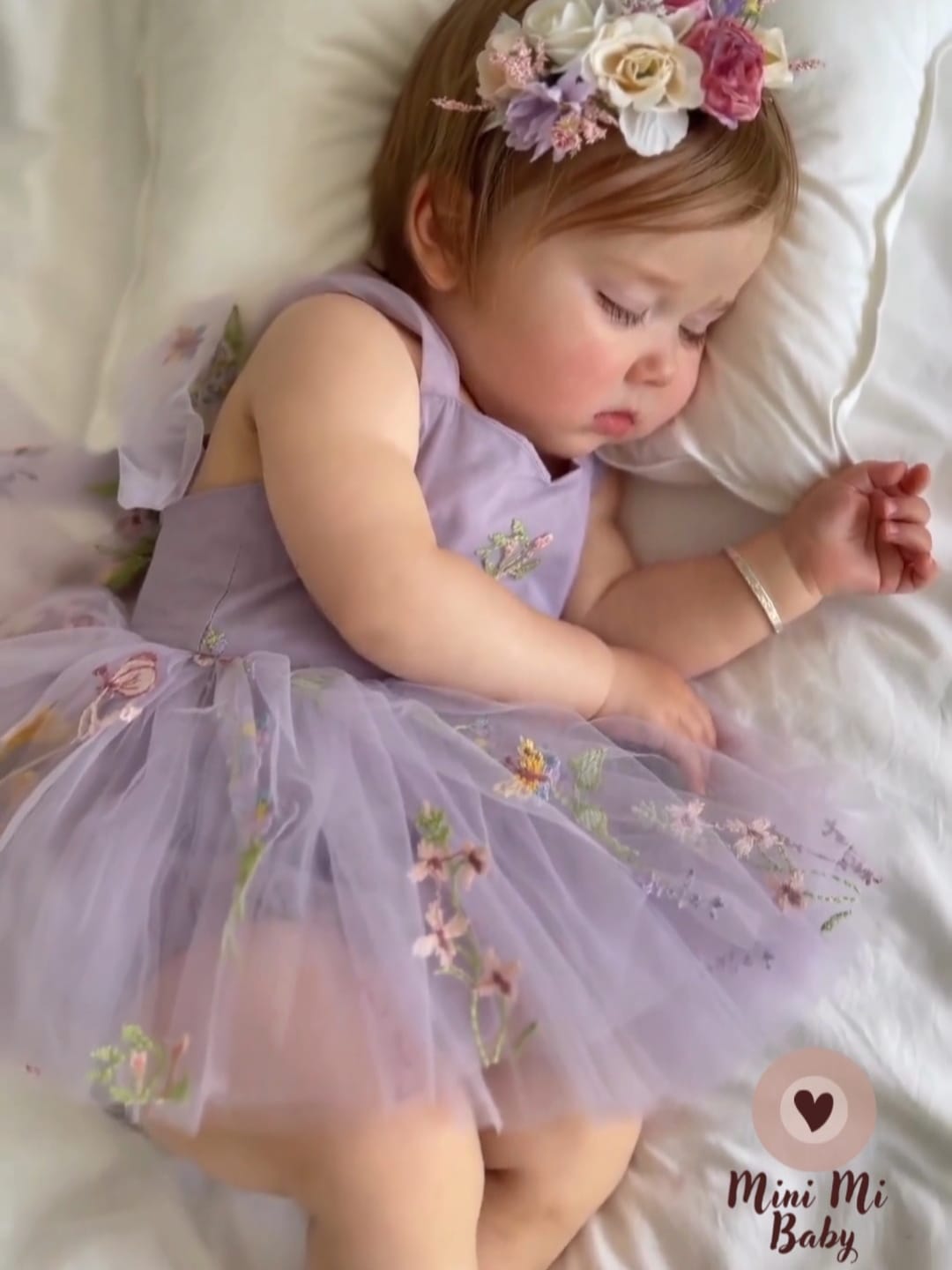 Vestido Tule Flores - Ama Mamma
