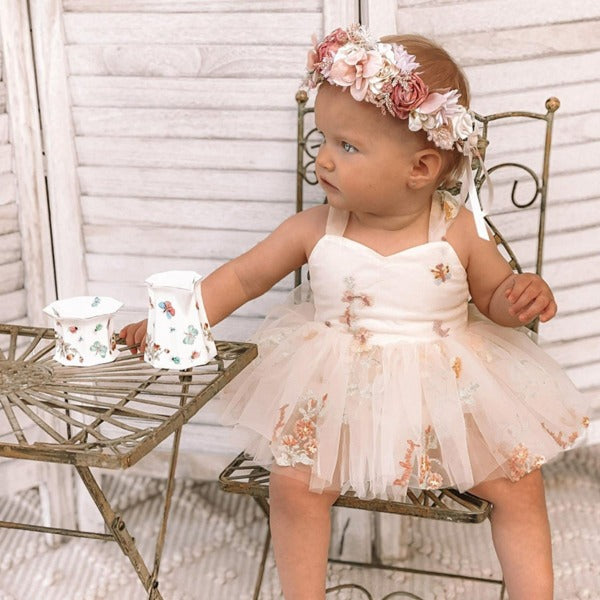 Vestido Tule Flores - Ama Mamma