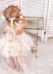 Vestido Tule Flores - Ama Mamma