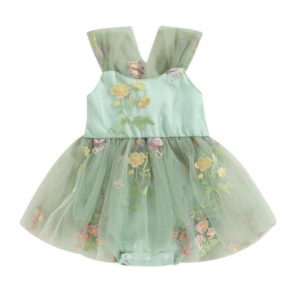 Vestido Tule Flores - Ama Mamma