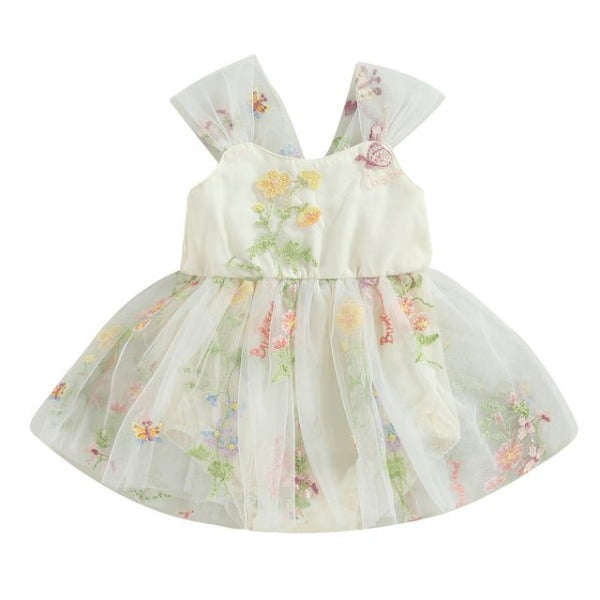 Vestido Tule Flores - Ama Mamma