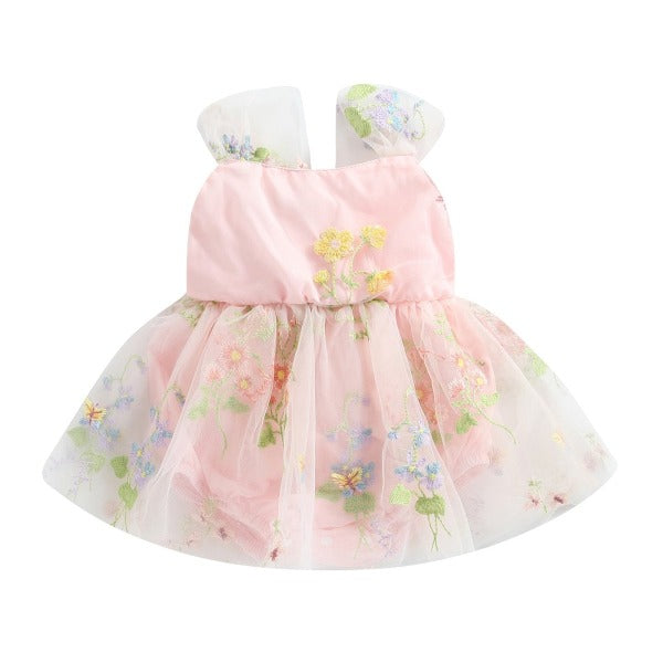 Vestido Tule Flores - Ama Mamma