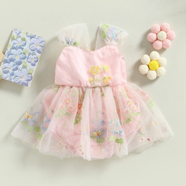Vestido Tule Flores - Ama Mamma