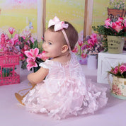 Vestido Tule Franzido Borboleta | 0-24 Meses - Ama Mamma