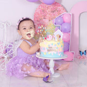 Vestido Tule Franzido Borboleta | 0-24 Meses - Ama Mamma