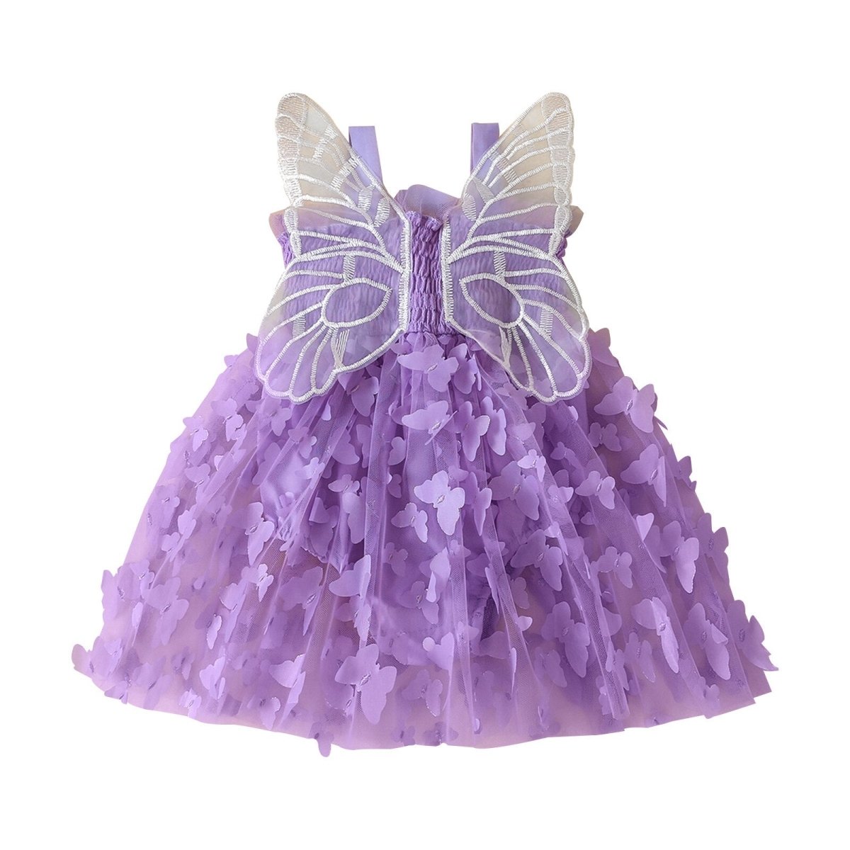 Vestido Tule Franzido Borboleta | 0-24 Meses - Ama Mamma