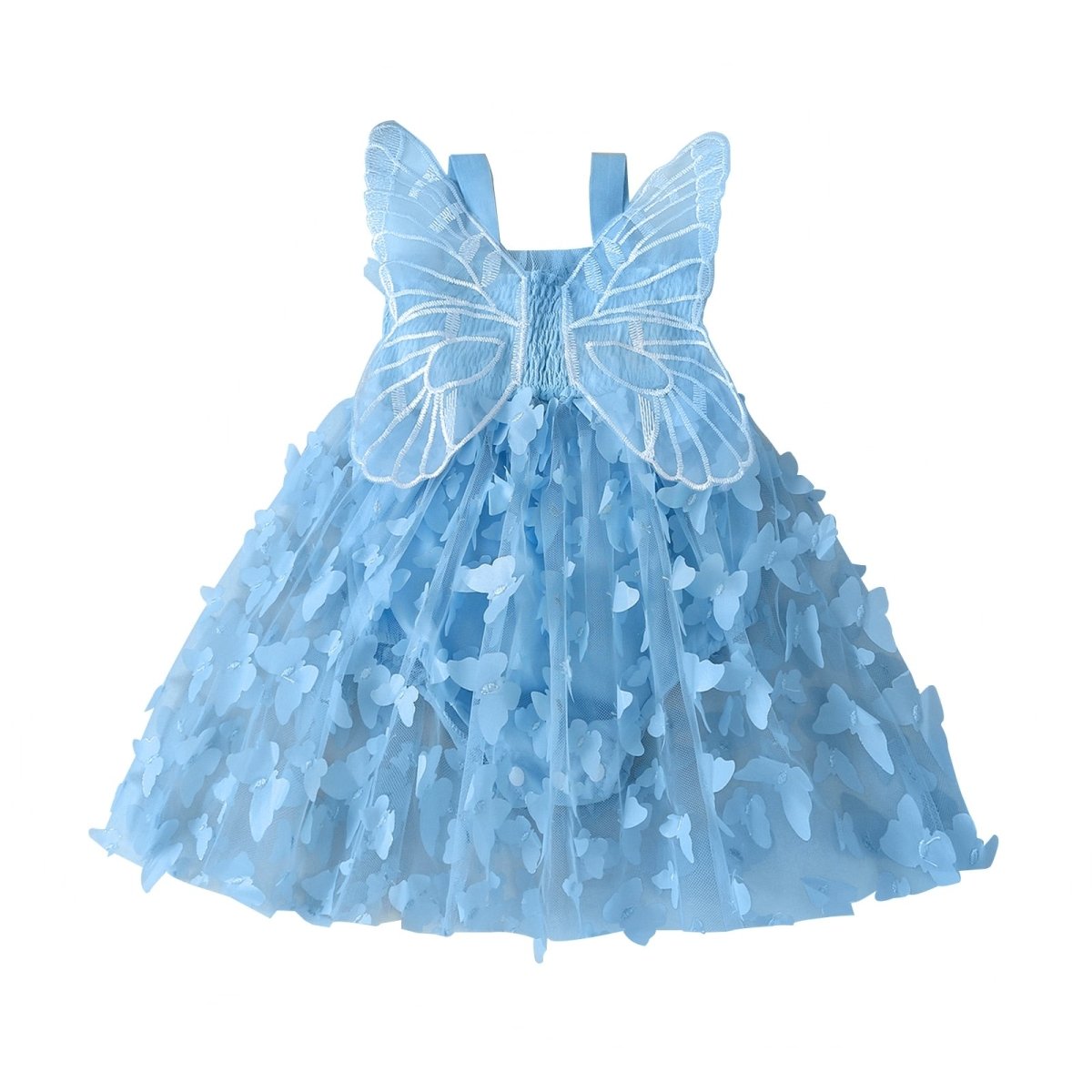 Vestido Tule Franzido Borboleta | 0-24 Meses - Ama Mamma