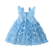 Vestido Tule Franzido Borboleta | 0-24 Meses - Ama Mamma