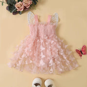Vestido Tule Franzido Borboleta | 0-24 Meses - Ama Mamma