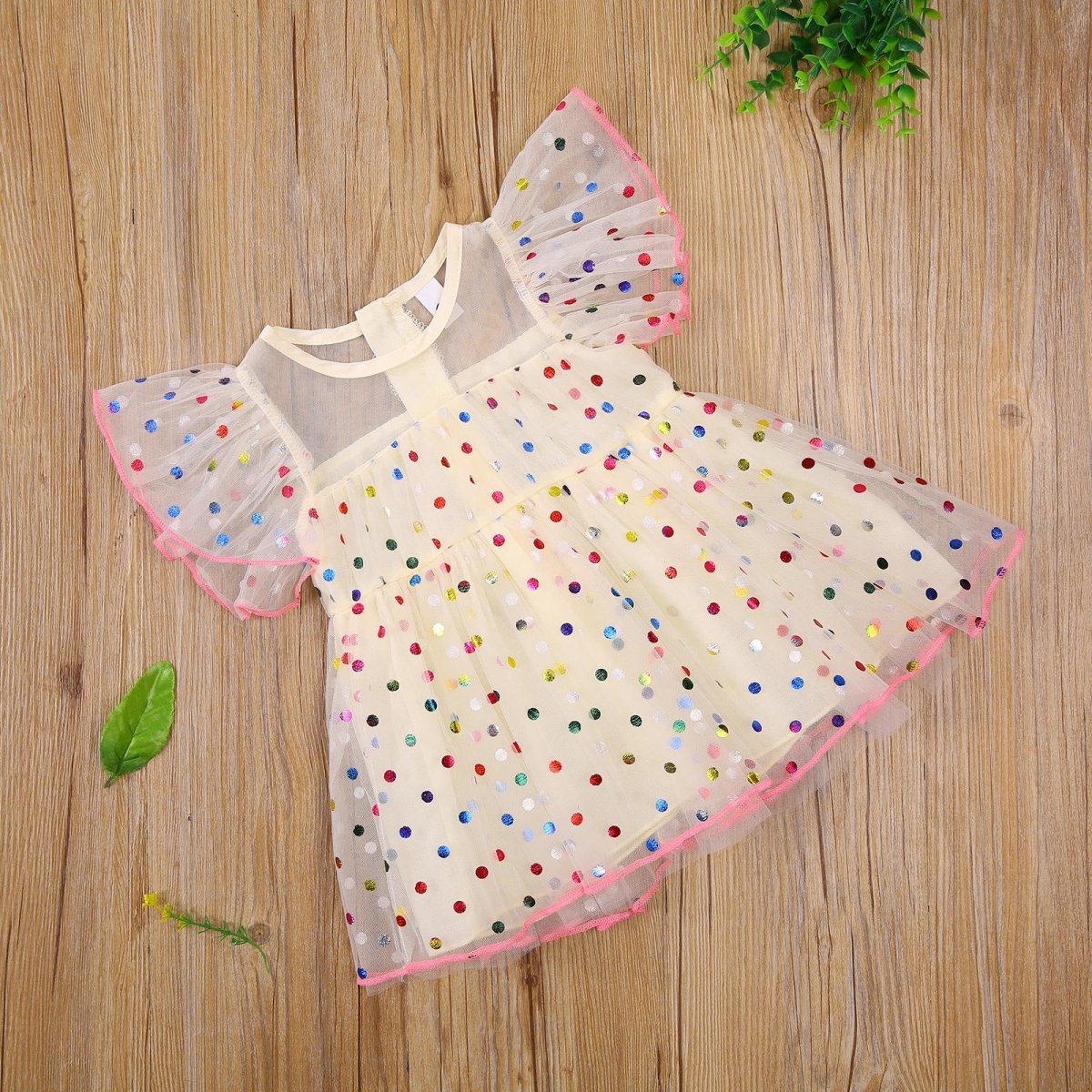 Vestido Tule Poá Colorido | 6m-3 Anos - Ama Mamma