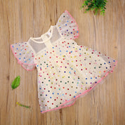 Vestido Tule Poá Colorido | 6m-3 Anos - Ama Mamma