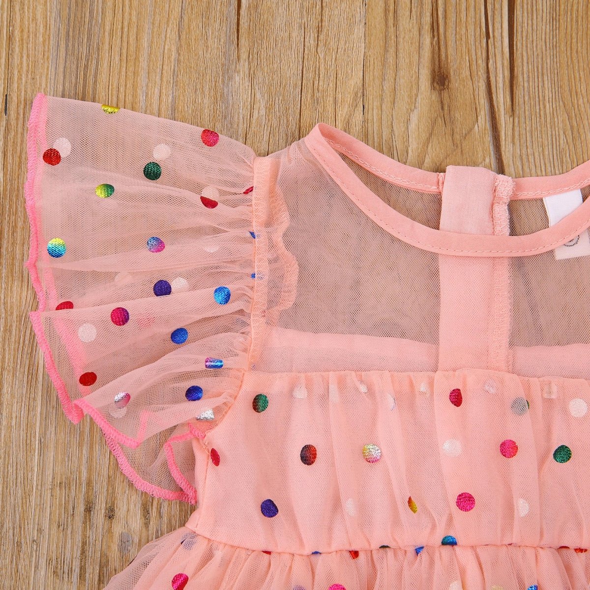 Vestido Tule Poá Colorido | 6m-3 Anos - Ama Mamma