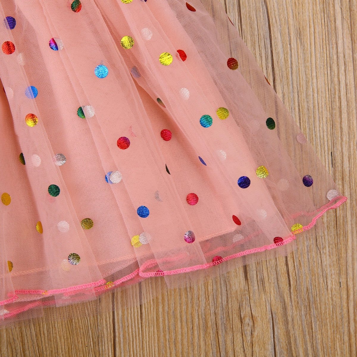 Vestido Tule Poá Colorido | 6m-3 Anos - Ama Mamma