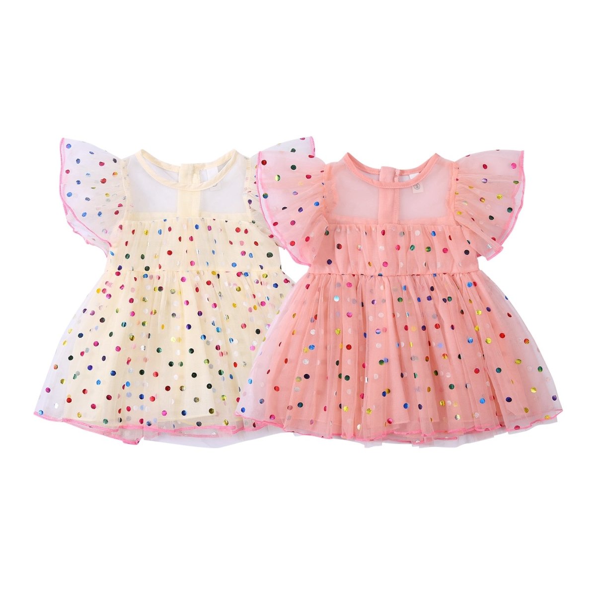 Vestido Tule Poá Colorido | 6m-3 Anos - Ama Mamma