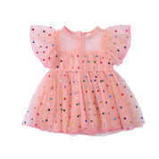 Vestido Tule Poá Colorido | 6m-3 Anos - Ama Mamma