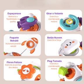 Brinquedos Montessoriano | Desenvolvimento Sensorial Cubo 6 x 1 - 0~36 Meses - Ama Mamma