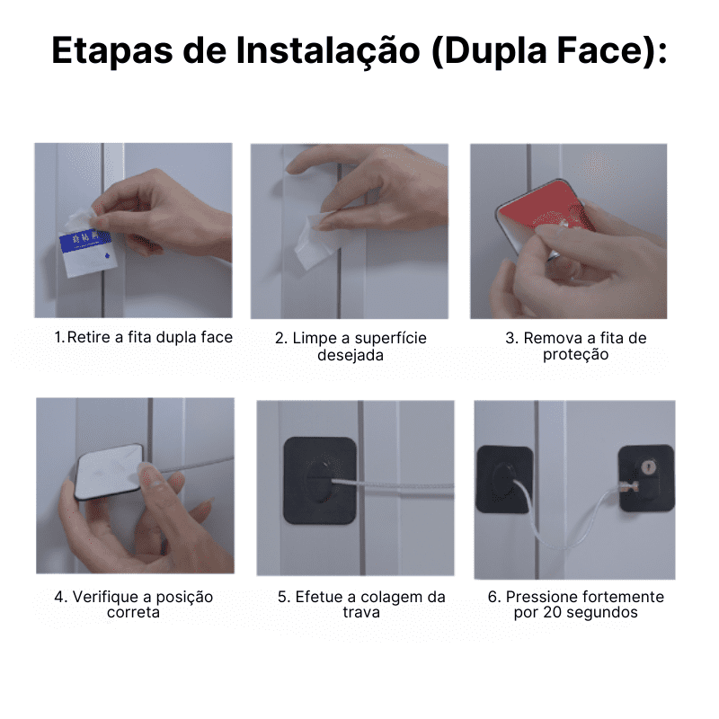 Trava de Segurança para Bebês Cabo de Aço com Chaves - Ama Mamma - Ama Mamma