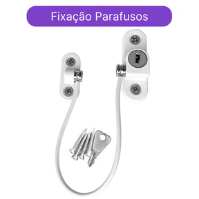 Trava de Segurança para Bebês Cabo de Aço com Chaves - Ama Mamma - Ama Mamma