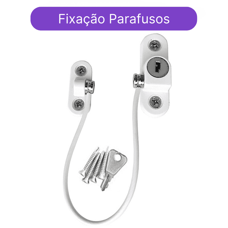 Trava de Segurança para Bebês Cabo de Aço com Chaves - Ama Mamma - Ama Mamma