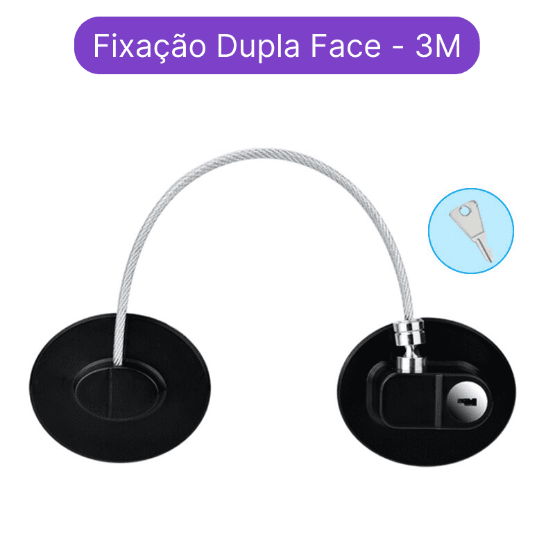 Trava de Segurança para Bebês Cabo de Aço com Chaves - Ama Mamma - Ama Mamma