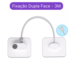Trava de Segurança para Bebês Cabo de Aço com Chaves - Ama Mamma - Ama Mamma