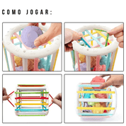 Brinquedos Montessoriano | Blocos de Forma Colorida - 0~36 meses - Ama Mamma