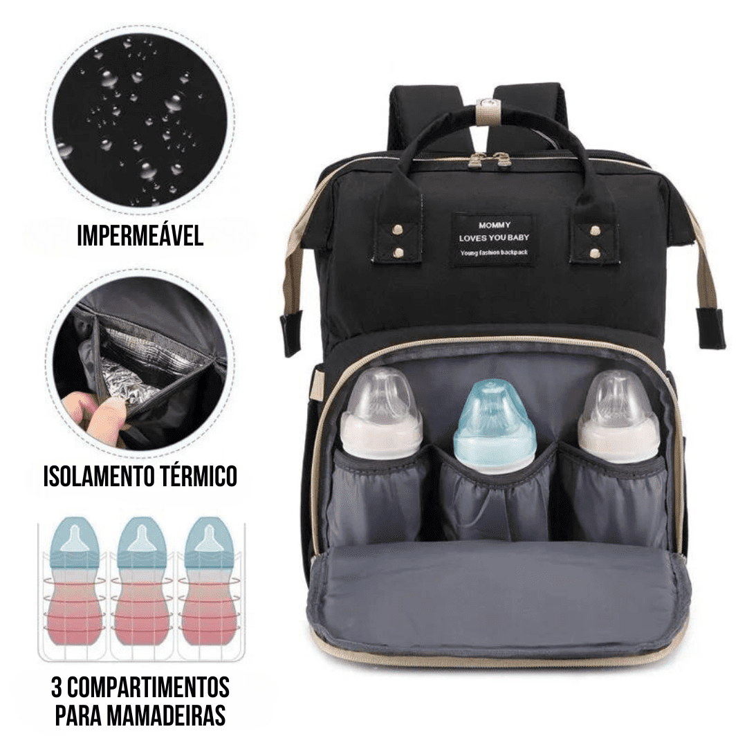 Bolsa Maternidade com Bercinho Acoplado - Ama Mamma