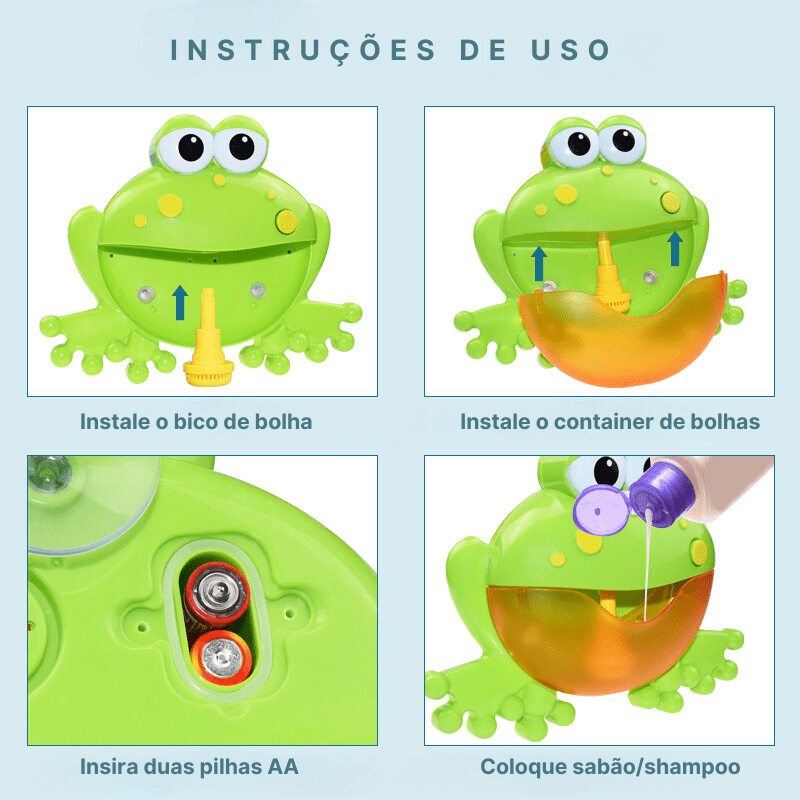 Brinquedos para Banho Divertido | Bolhas dos Bichinhos - 6+Meses - Ama Mamma